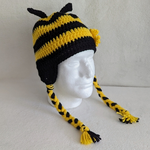 Hat Handmade Bumblebee One Size Fits Most Adults EUC - Picture 2 of 9